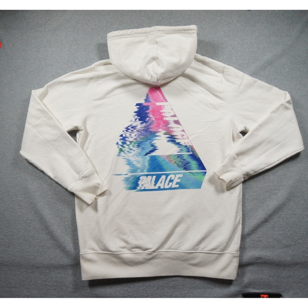 Palace Sweatshirt Mens XLarge White Hoodie Pullover Graphic Streetwear Skate